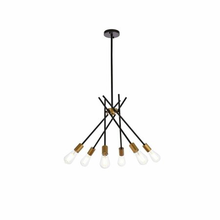 CLING 23 in. Lucca Pendant in Black & Brass CL2961617